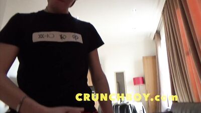 Young English Tourist Gets Taken by French Hustler Fabien in Cream Pie Action