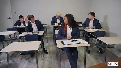 The Perfect Lesson - Aaron London, Grant Ryan and Johnny Rapid in the Science Classroom