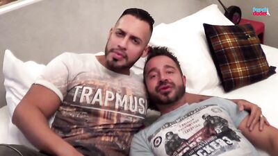 HOT IN PARIS: French Dude with a Spanish Lover - Latino Threesome with a French Twist