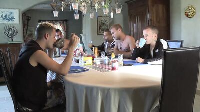 Summer Gay Porn Party in a French Vacation Cabin by the Swimming Pool