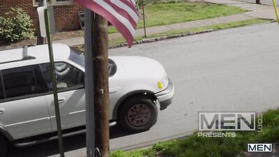 Sibling Suprise: Black Adonis Adrian Hart gets caught with a cucumber while pleasuring himself in the kitchen with brother-in-law Michael Boston