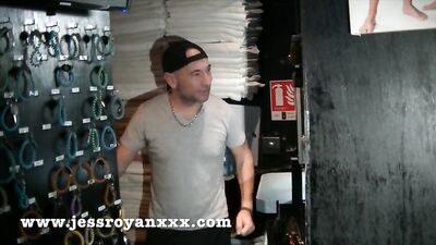 Jess Royans Backroom Sauna Threesome - French Hardcore Tattoo Fun
