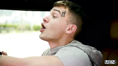 The Taxi Drivers Steamy Encounter with Damien Stone and Luis Rubi in Deep Gorges: A 69 Position that Leads to Intense Anal Sex