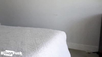 Gay Porn Fun: Two Straight Buddies Share a Girl and End Up Cumming