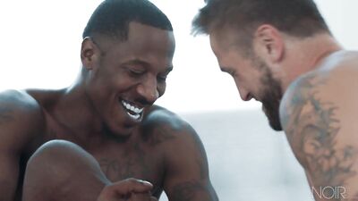 Husbands Night Out: Black Muscle Men Suck and Fuck Interracial Couples