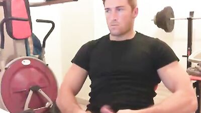 Straight Husband Exhibits His Huge Cock in Cam while Wife is Away - Gregoires Gay Porn Debut