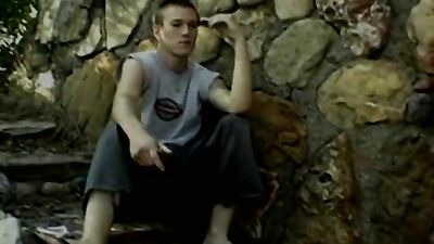 Russian Smoking Fan Boy Blows His Load While Smoking - Super Hot!