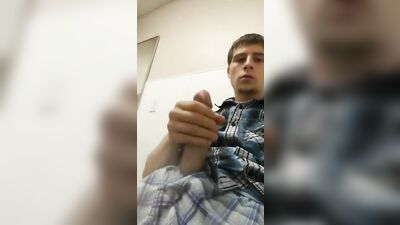 Young Gay Student Ejaculates without Hands