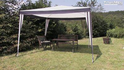 Outdoor Threesome: Blond Twinks & Muscular Meat