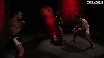 Golden Fetish Showdown: Lance Navarro, Spencer Reed and Alessio Romeros Spanish Strap-On Threesome