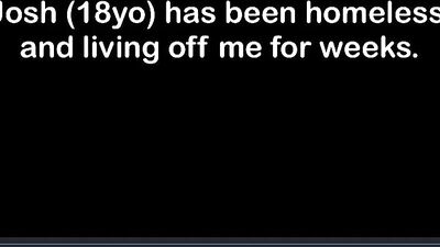Gangbanged by the Street Team! 18yo Homeless Josh Needs Help
