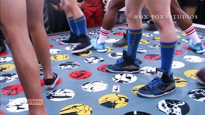 Public Knee-High Sock Orgy: Steamworks Exposure!