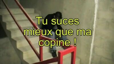 Young Arab Sucking the Dark-Skinned Stranger in the City Alley