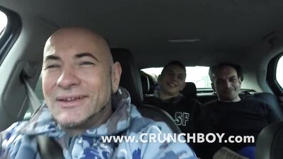 Car ride seduction: Best buddies get intimate on the road!