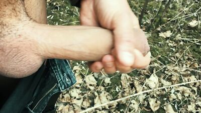 Outdoor Jacking: Young Arab Twink Pleasures Himself in Public Until He Cums