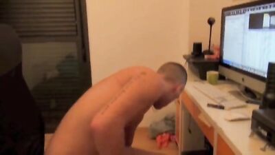 Gay Porn Star Dylan Fills His Fleshlight with His Own Cock While Watching Porn