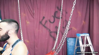 Chubby Men on Sling: A Hot and Heavy Gay Porn Scene