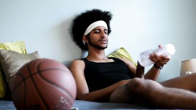 Gay Porn Video - Jamals Long Dick Sucks Hard with a Fleshlight