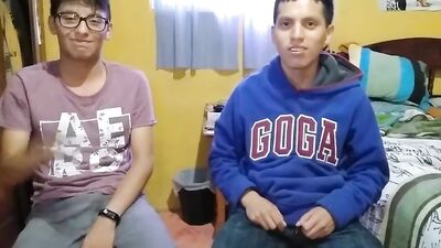 Straight Buddies Compete in a Masturbation Contest