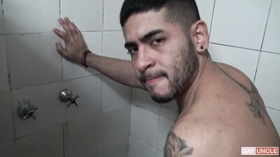 Gay Gym Buddies Go Down on Each Other in the Public Showers