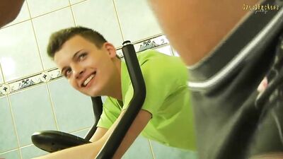 Cum Eater Devouring Athletes Sperm at the Gym