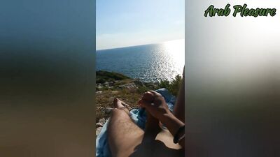 Circumcised Arab Masturbates on a Naturist Beach - Gay Porn Video