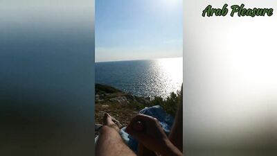 Circumcised Arab Masturbates on a Naturist Beach - Gay Porn Video