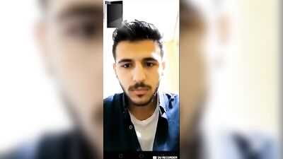 Algerian hottie with a beautiful face pleasures himself on Snapchat gay