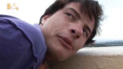 Horny Gay Couple Gets Watched by their Roommates While Making Out on the Balcony