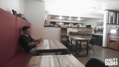 Gay Porn Video: Office Blowjobs with Clients Nearby!