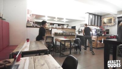 Gay Porn Video: Office Blowjobs with Clients Nearby!