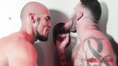 Gloryhole Gangbang - Louis Ricaute and Antonio Miracle Take on the Bestial Beast