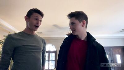 Inside Helix: Alex Riley & Garrett Kinsley - Bareback Twink Big Dick Anal Sex Blowjob Blonds Brunette Rimming Jock Jock on Twink Kissing