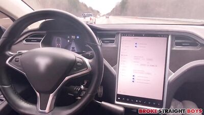 Gay Porn: A Straight Guys Butt Gets Sodomized in a Convertible - Calhoun Sawyer & James Dawn