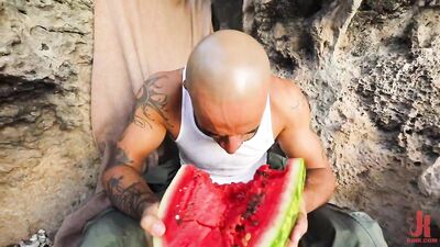Man vs Wild: The Gay Porn Parody - Masturbating Skinhead with a Bald Head