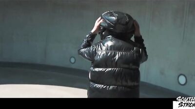 Gay Porn Gold: Two Twinks in Tight Nylon Suits Go Wild in a Dark Corner!