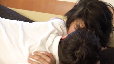 Emo Brun with Blue Eyes Gets Pounded by an Adorable Teenager in His First Anal Sex Experience, Long Hair and All