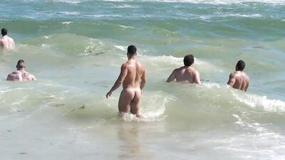 Beach Bods: Muscular Men Posing on a Nude Beach