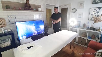 gay porn massage erotica - muscular thighs and big cock sucking with dato foland and saul.