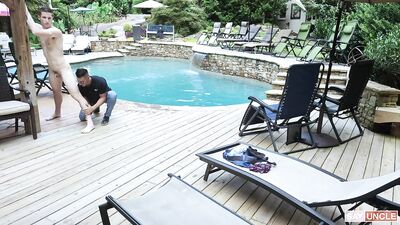 Punished by the Pool Patrol: Aidens Gay Porn Creampie!