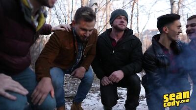 Woodcutting Woodsmen and Muscled Mates: A Winters Day Partouze