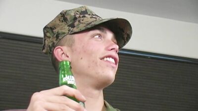 Military Men Get Cleaned Up by a Gay Serviceman: A Handsome Soldier Gets Pounded by His Hot-Headed Cleaner