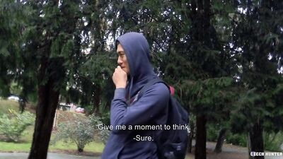 Asian Thunder: Pounded by Czech Hunter and S#xored in the Park