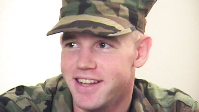 Military Muscle Sucked by Handsome Straight Guy