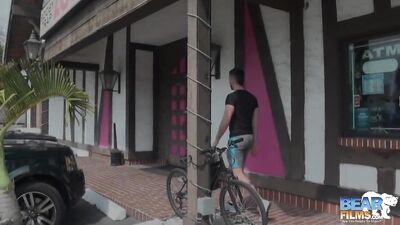 Hairy Hunk Owen Fucks Himself with a Giant Dildo