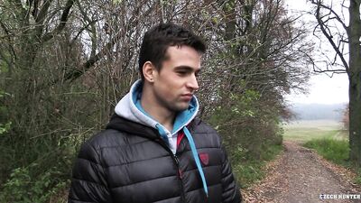 CzechHunter 577: Newbie Gay Escort Gets Fucked by Hot Hunters