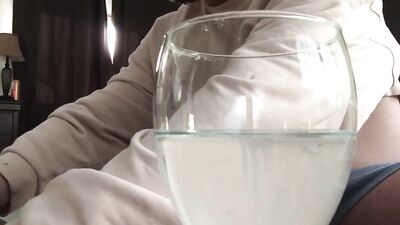 Horny Guy Moans & Drinks His Own Cum! Multiple Male Orgasms