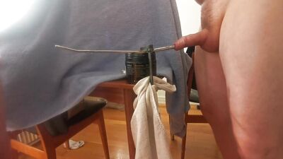 BF First Time Sounding, Double Cumshot at end of video