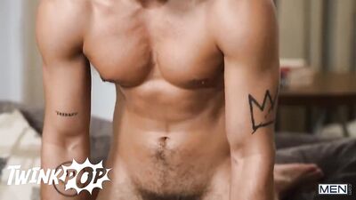 TWINKPOP - Jock Angel Rivera Fucks The Bottom's Mouth Joey Mills Before He Takes His Big Cock Deep