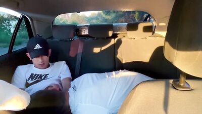 Gay sucking in car outdoor